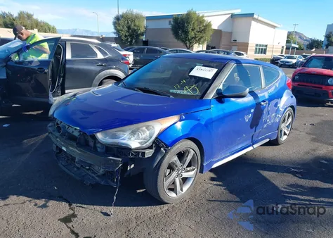2014 Hyundai Veloster Turbo R-Spec from USA, damaged, VIN KMHTC6AE5EU202393